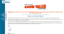 Desktop Screenshot of growtaller.com